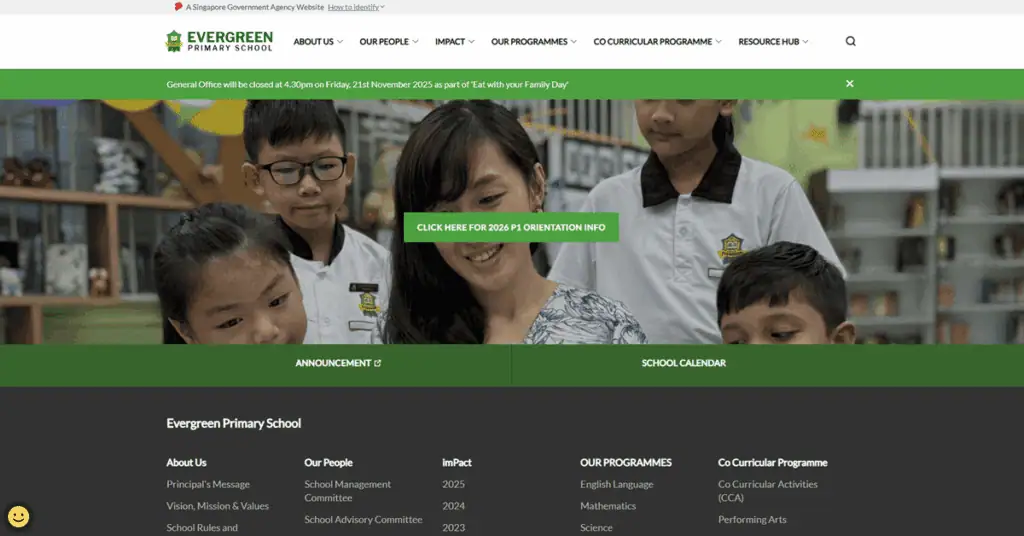 evergreen primary school